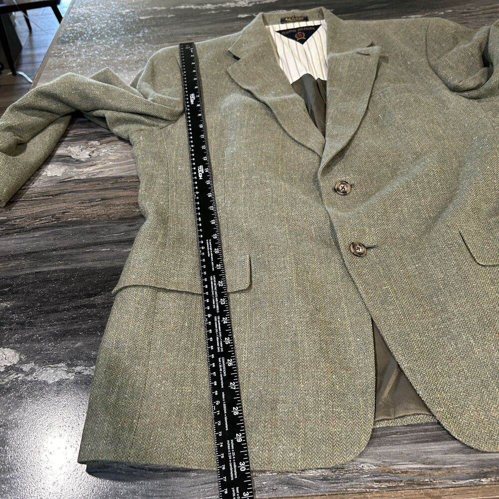 Vintage Tommy Hilfiger Mens Blazer 44R Green Single Vent Made In USA Jacket Only - Picture 12 of 16